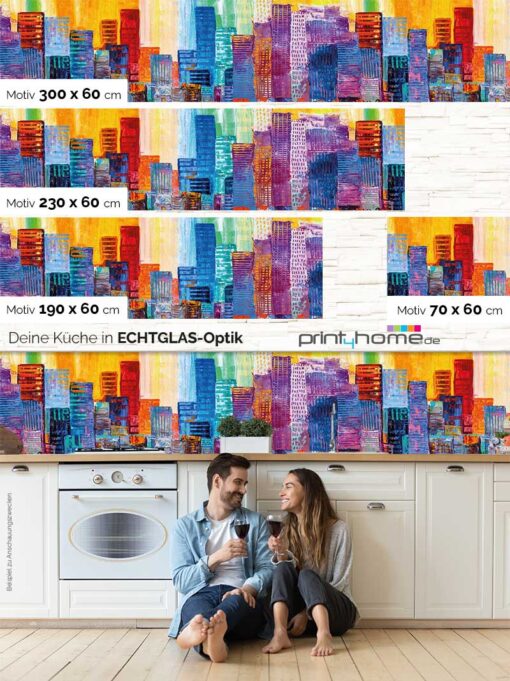Küchenrückwand "Bunte Häuser" – Bild 5