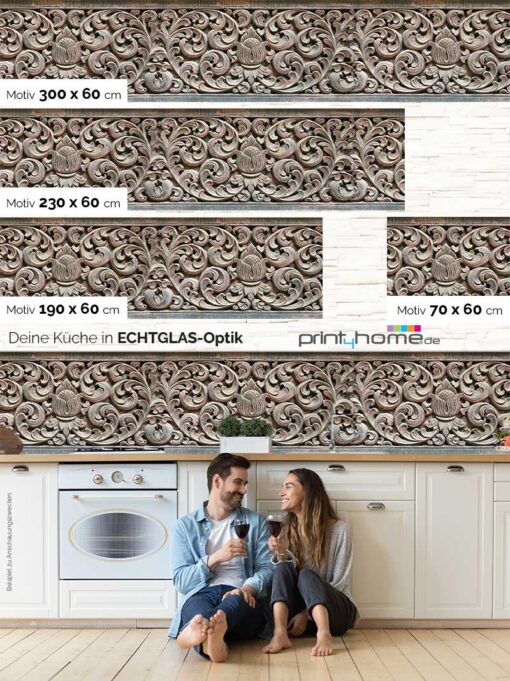 Küchenrückwand "Steinornament" – Bild 5