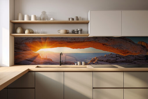 Küchenrückwand "Felsdurchblick"