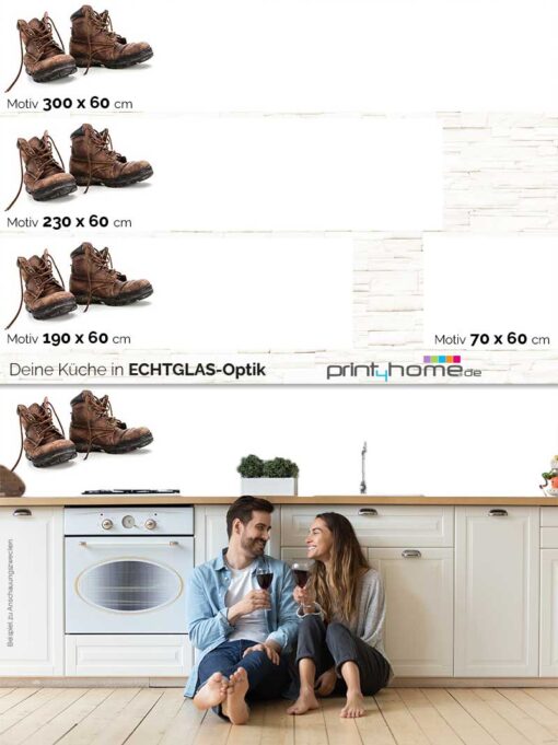 Küchenrückwand "Alte Wanderschuhe" – Bild 5