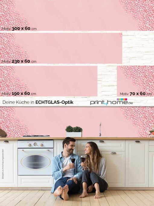 Küchenrückwand "Rosa Herzen" – Bild 5