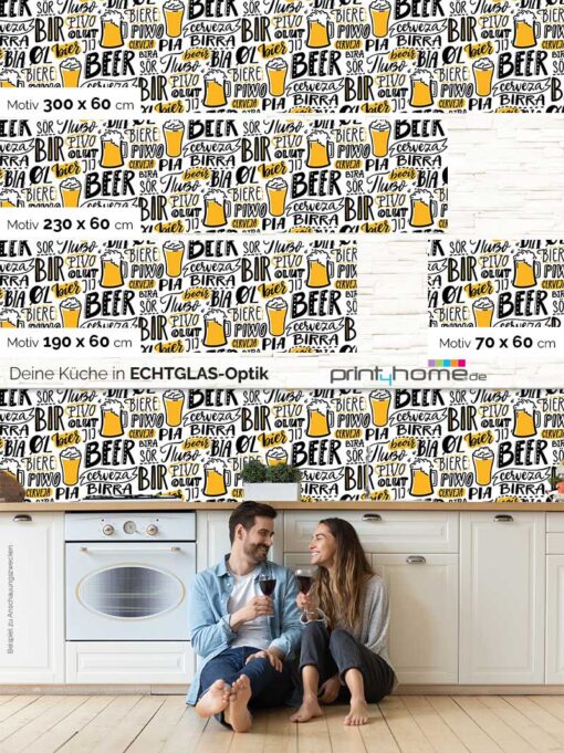 Küchenrückwand "Bier-Beer-Birra" – Bild 5
