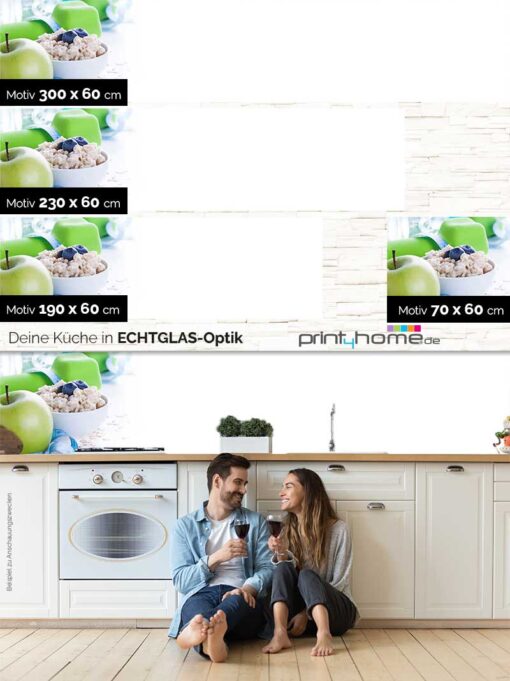 Küchenrückwand "Gesundes Frühstück grün" – Bild 5