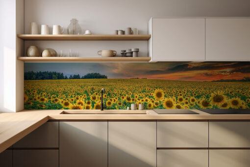 Küchenrückwand "Sonnenblumenwiese"