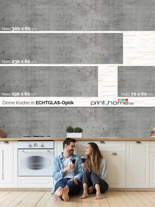 Küchenrückwand "Sichtbeton_mittelgrau" – Bild 5