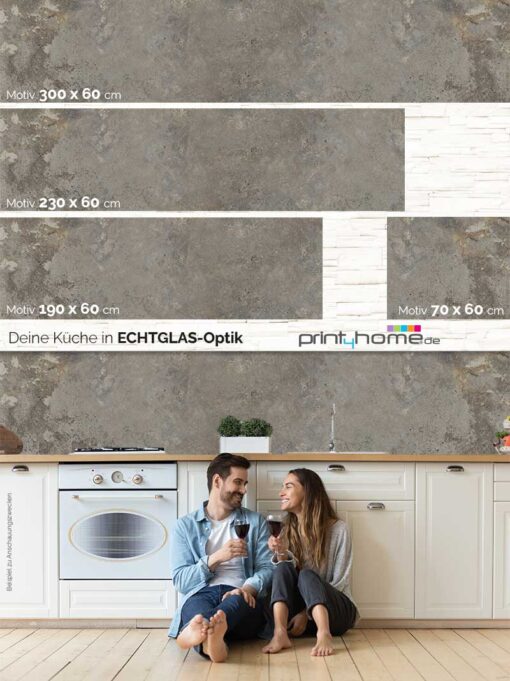 Küchenrückwand "Sichtbeton_braungraugrün" – Bild 5