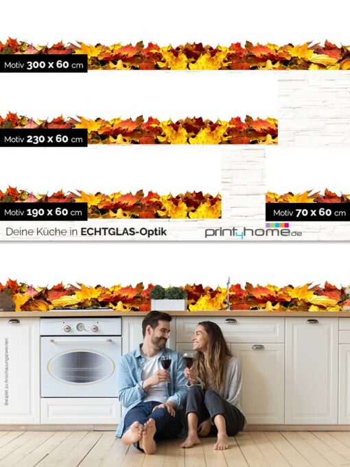 Motiv "Herbstlaub auf Weiß" – Bild 5