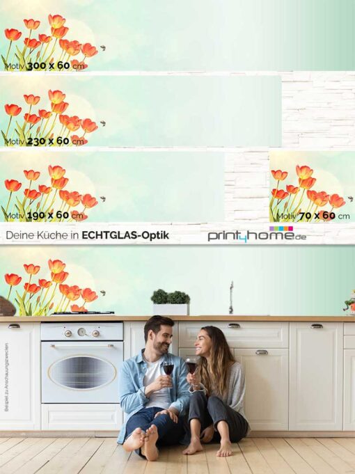 Motiv "Mohnblumen auf Mint" – Bild 5