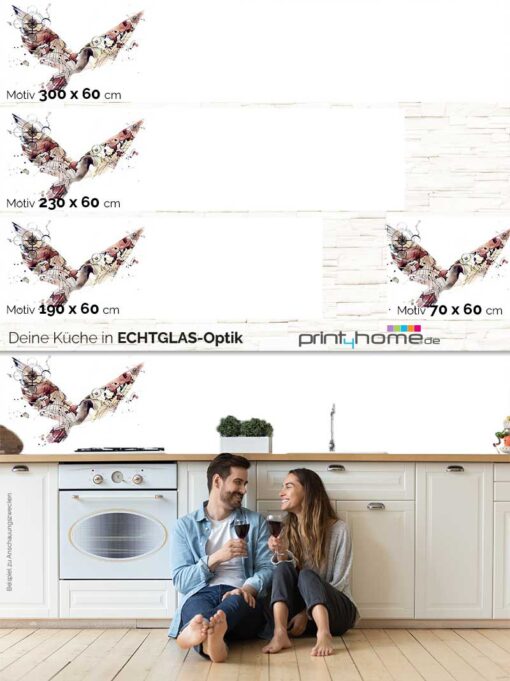 Motiv "Taube auf weiß" – Bild 5