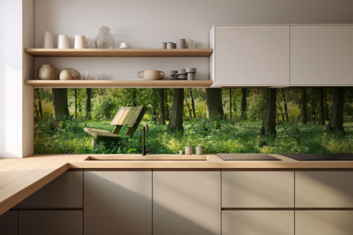 Motiv "Bank im Wald"