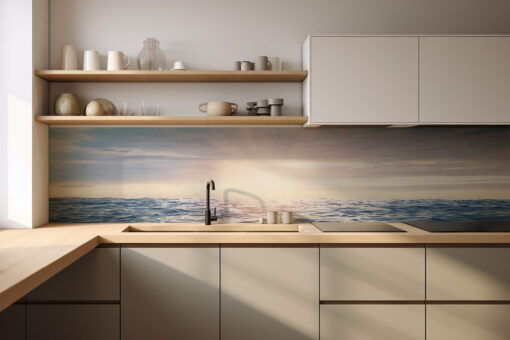 Küchenrückwand "Sonne auf dem Meer"