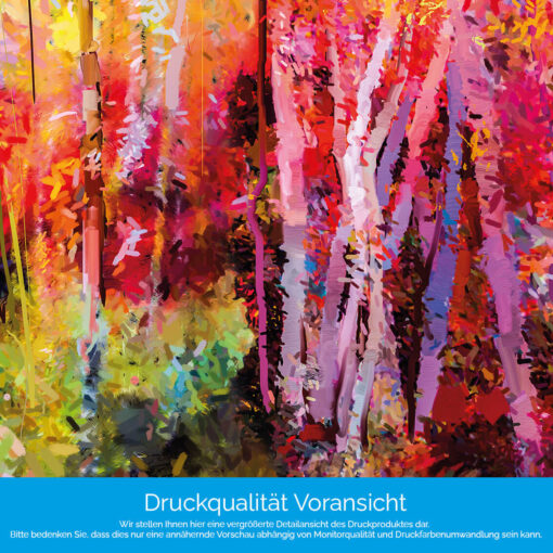 Küchenrückwand "Gemälde Bunte Bäume" – Bild 4