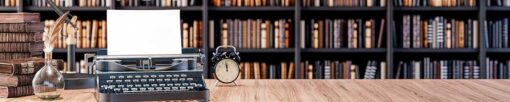 Motiv "Schreibmaschine vor Büchern" – Bild 3