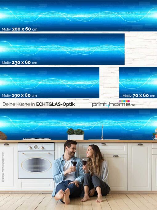 Motiv "Blaue Sinuskurven"
