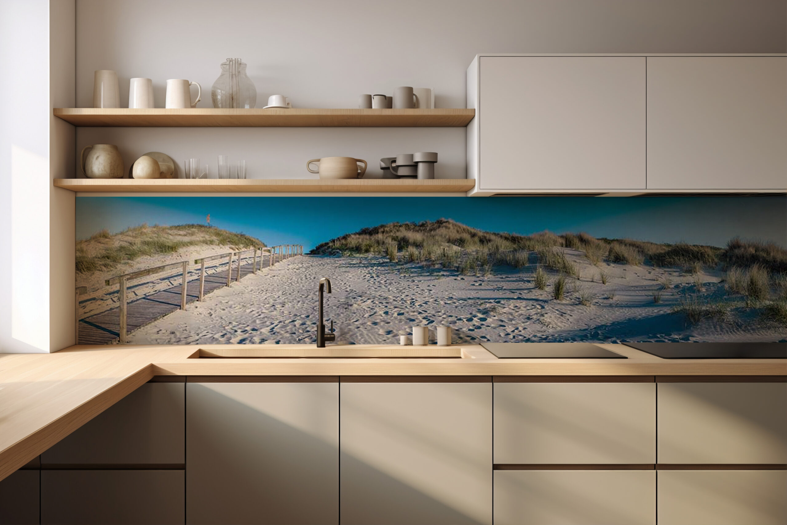 Küchenrückwand "Düne mit Steg"